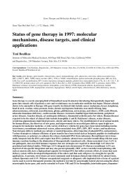 01. Gene therapy Boulikas.pdf - Gene therapy & Molecular Biology