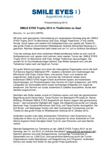 SMILE EYES Trophy 2012 in Thalkirchen zu Gast - Matchpoint PR