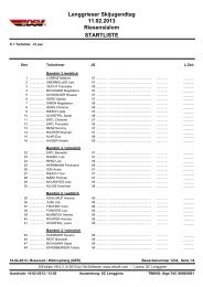 STARTLISTE Lenggrieser Skijugendtag 11.02.2013 Riesenslalom