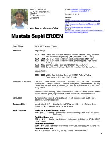 Mustafa Suphi ERDEN - LASA - EPFL