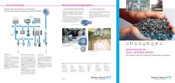 Messtechnik Fur Die Steine Und Erden Industrie Endress Hauser
