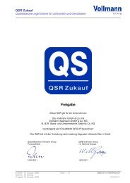 QSR der Vollmann-Gruppe - Otto Vollmann GmbH & Co KG