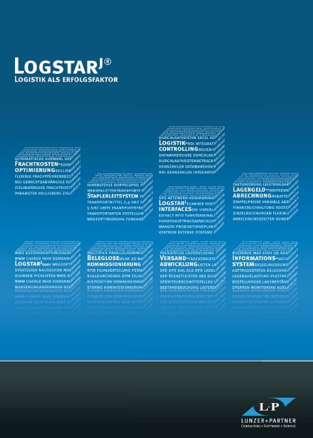 LOGSTAR J® Produktbroschüre - LUNZER + PARTNER GMBH