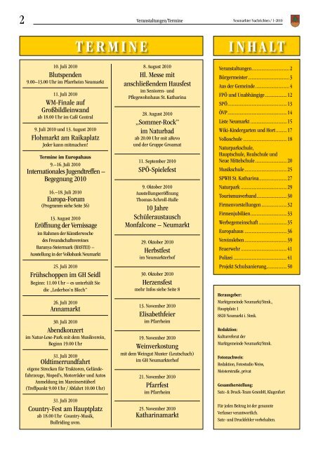 neumarkter nachrichten - Gemeinde Neumarkt in der Steiermark