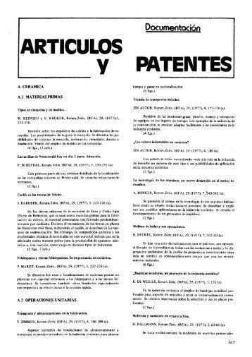 Y RATENTES - Boletines Sociedad de Cerámica y Vidrio - SECV