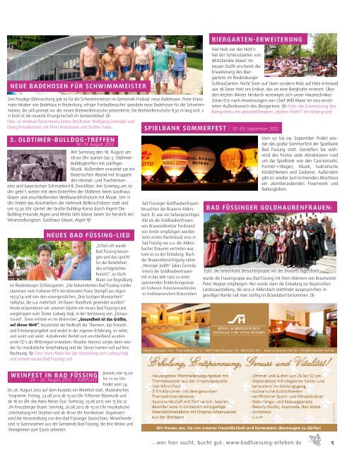 wasistlos badfüssing-magazin - Ausgabe August 2012