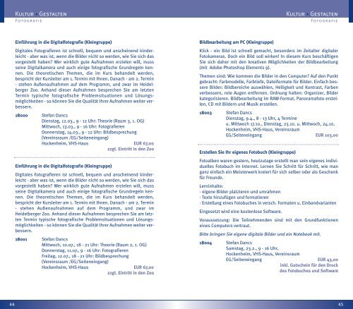 Programmheft 2013-1 - VHS Hockenheim