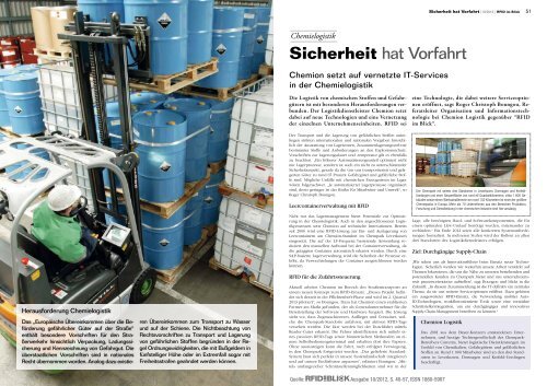 RFID in der Intralogistik - bei RFID im Blick