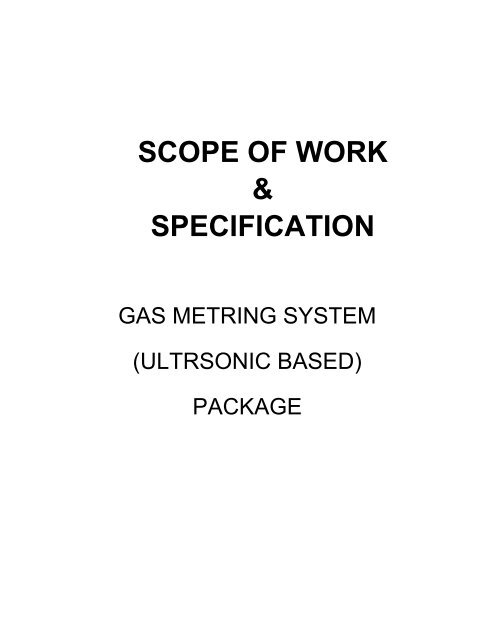 scope of work & specification - GAIL (India) Ltd.