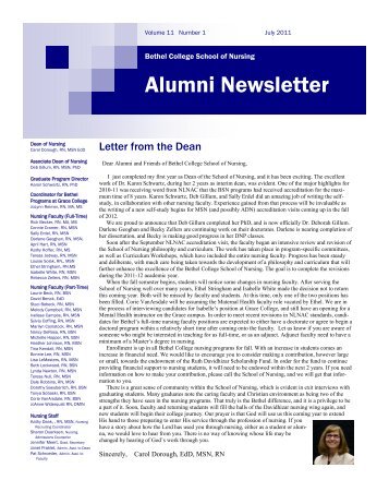 Alumni Newsletter 2011 - Bethel College