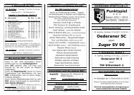 Zuger SV 1990 Zum Programmheft - Oederaner Sportclub e.V.