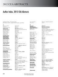 Author Index, 2012 CUA Abstracts - Canadian Urological ...