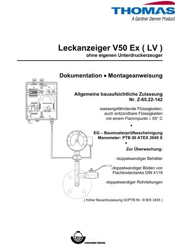 Leckanzeiger V50 Ex ( LV ) - Asf-leckanzeiger.de