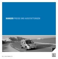 KANGOO PREISE UND AUSSTATTUNGEN - Garage Sigrist AG