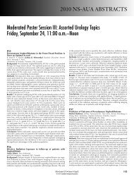 Assorted Urology Topics - Canadian Urological Association Journal