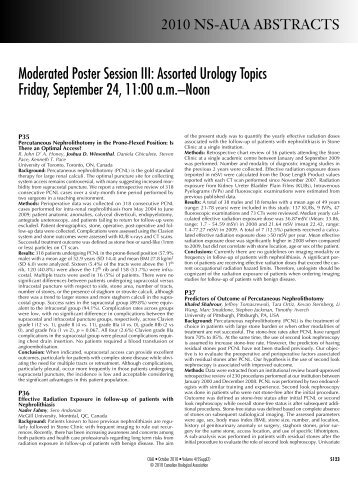 Assorted Urology Topics - Canadian Urological Association Journal