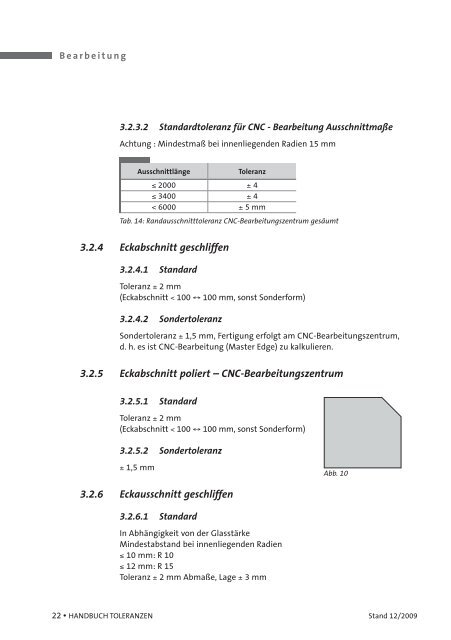 HANDBUCH TOLERANZEN - glassolutions