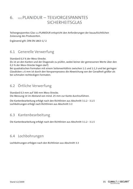 HANDBUCH TOLERANZEN - glassolutions