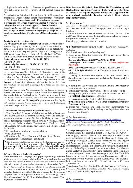 Infoblatt ausWS2012 Bachelorstudiengang - Psychologische ...