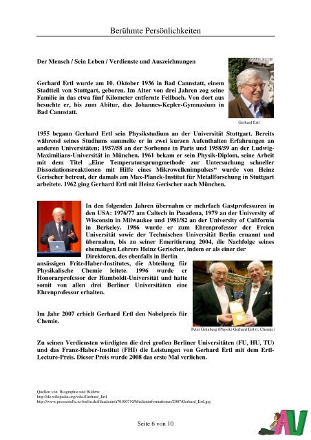 Seite 1 von 10 Ausgabe Juni 2009 Chemie - JAV der TUB - TU Berlin