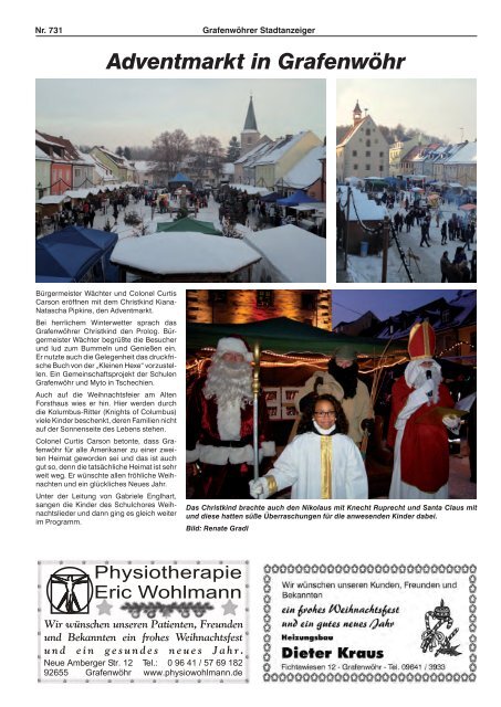 Grafenwöhrer Stadtanzeiger Nr. 731 Postverlagsort Grafenwöhr ...