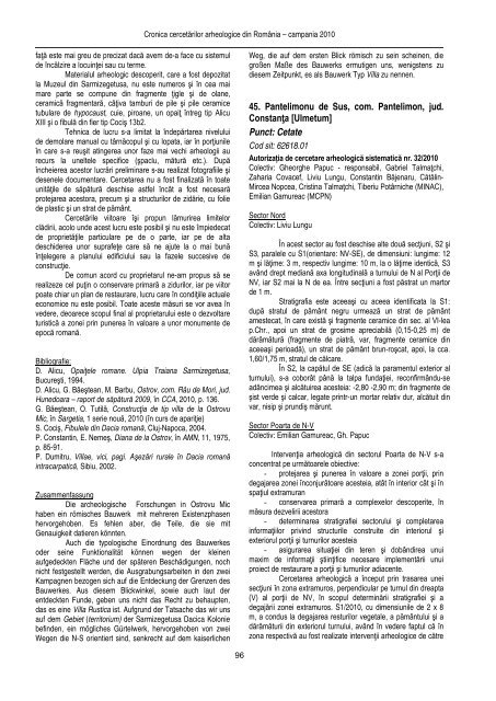Cronica-cercetarilor-arheologice-campania-2010 - cIMeC