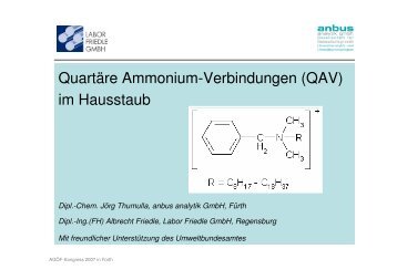 QAV in Hausstaub 1 - Labor Friedle GmbH