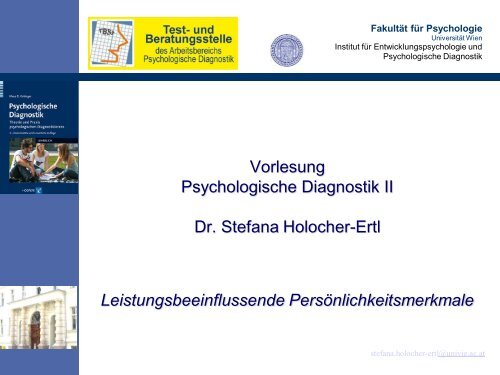 Folien 1 - Psychologische Diagnostik - Universität Wien