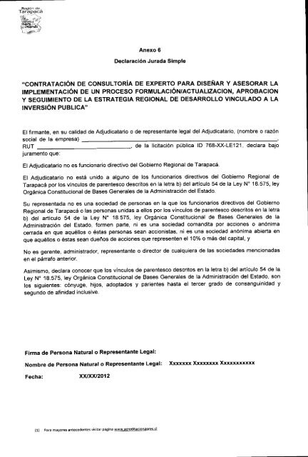 IQUIQUE, mG - Gobierno Regional de Tarapacá