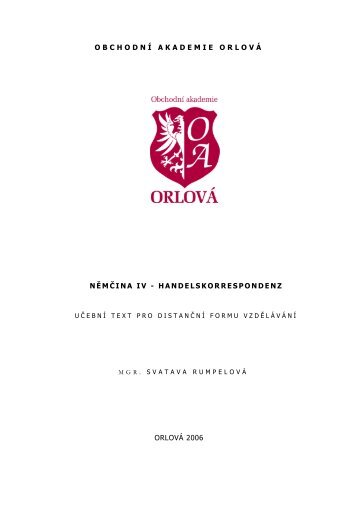 Němčina IV-Handelskorrespondenz - Informatika v ekonomice v ...