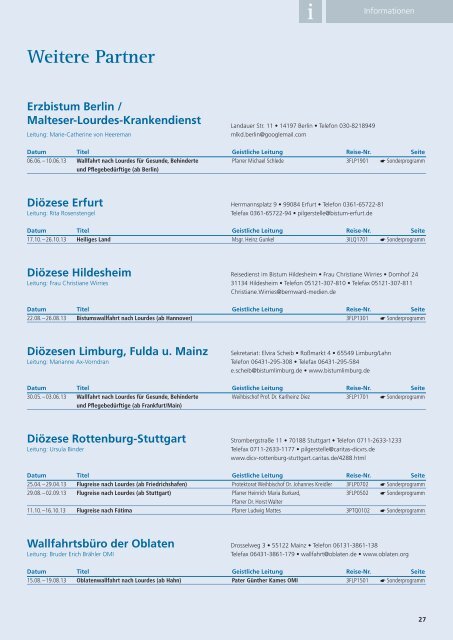 Katalog betrachten - Bayerisches Pilgerbüro