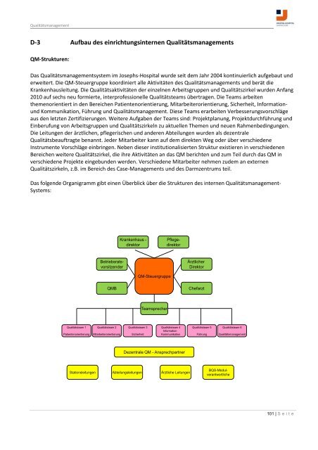 Strukturierter Qualitätsbericht Berichtsjahr 2010 - KTQ