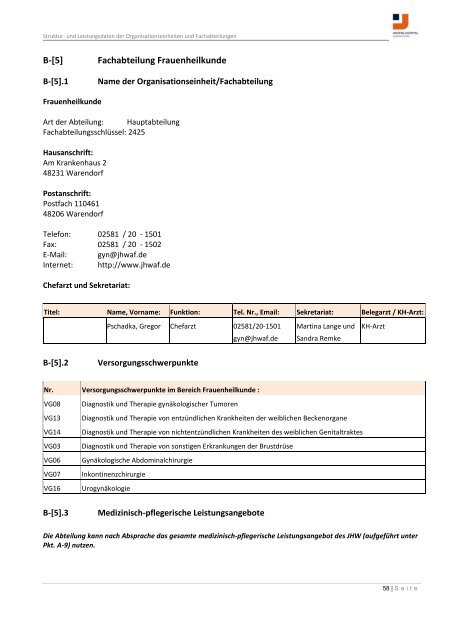 Strukturierter Qualitätsbericht Berichtsjahr 2010 - KTQ