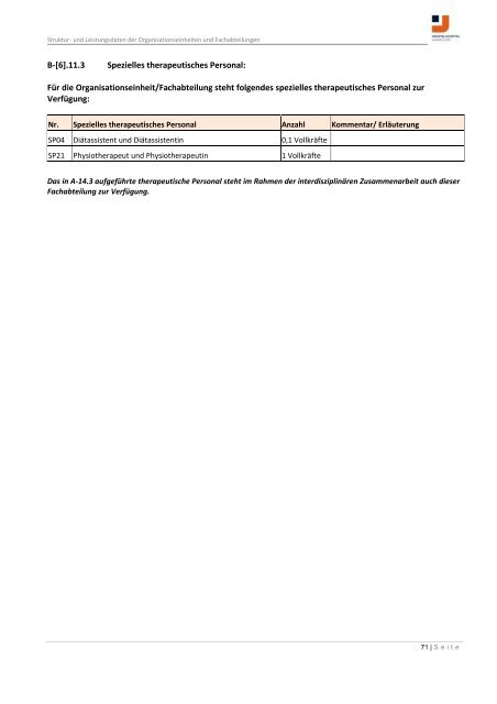 Strukturierter Qualitätsbericht Berichtsjahr 2010 - KTQ