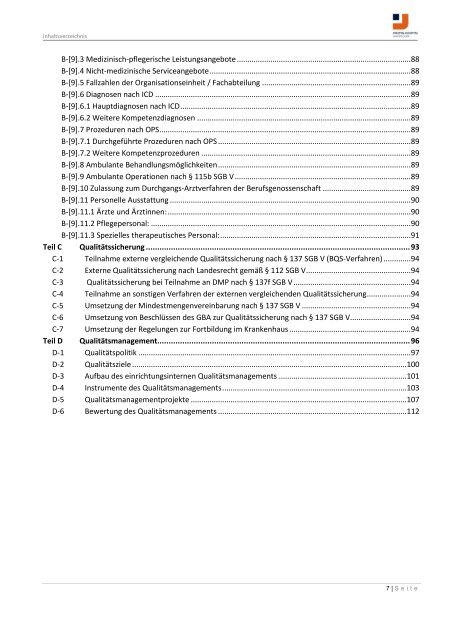 Strukturierter Qualitätsbericht Berichtsjahr 2010 - KTQ