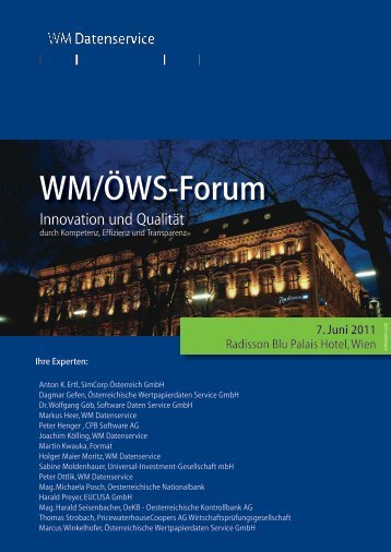 WM/ÖWS-Forum - WM Datenservice