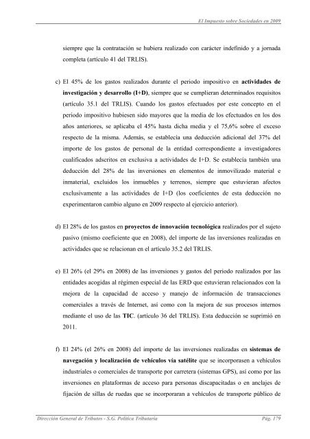 EL IMPUESTO SOBRE SOCIEDADES EN 2009