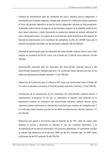 EL IMPUESTO SOBRE SOCIEDADES EN 2009