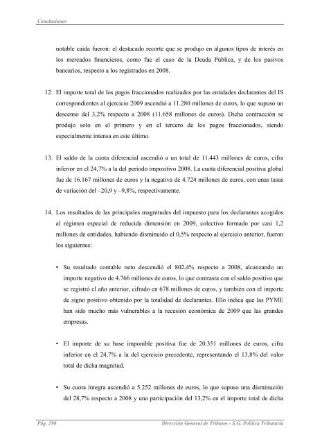 EL IMPUESTO SOBRE SOCIEDADES EN 2009