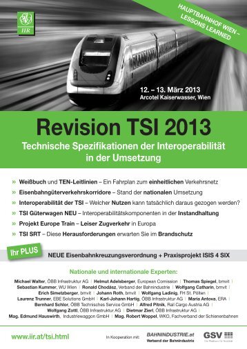 Revision TSI 2013 - Verband der Bahnindustrie