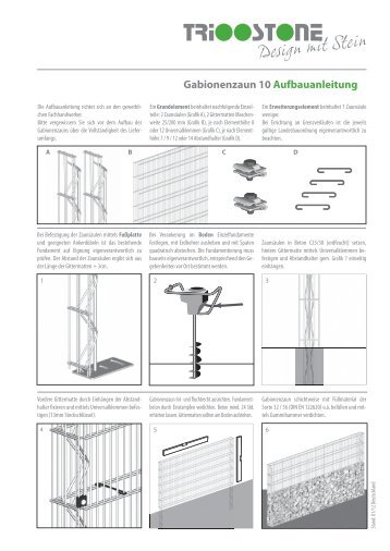 Gabionenzaun 10 Aufbauanleitung - Gabionen Kaiser KG