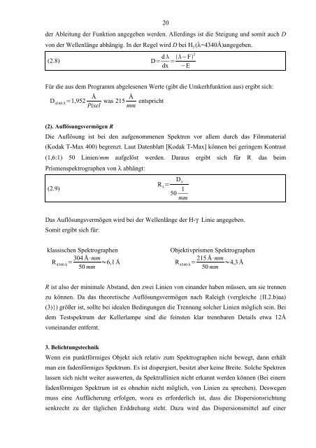 Facharbeit Im Leistungskurs Physik Aufnahme und Auswertung von ...