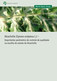 Alcachofra (Cynara scolymus L.) – - Martin Bauer Group