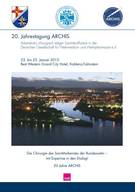 20. Jahrestagung ARCHIS - Deutsche Gesellschaft für Wehrmedizin ...