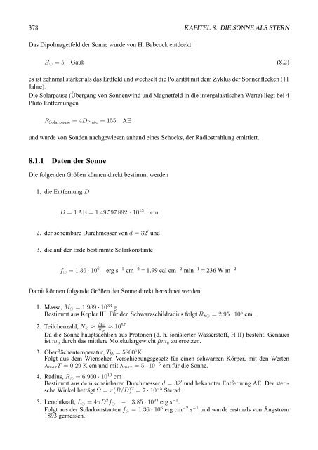 Einfžhrung i n die Astrophysik Teil 1