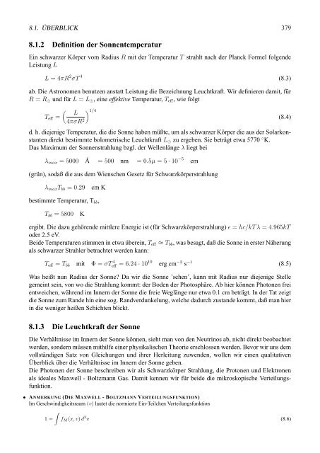 Einfžhrung i n die Astrophysik Teil 1