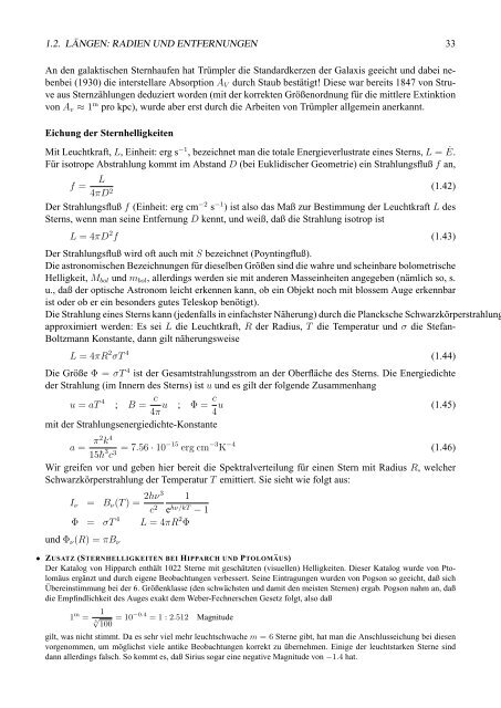 Einfžhrung i n die Astrophysik Teil 1