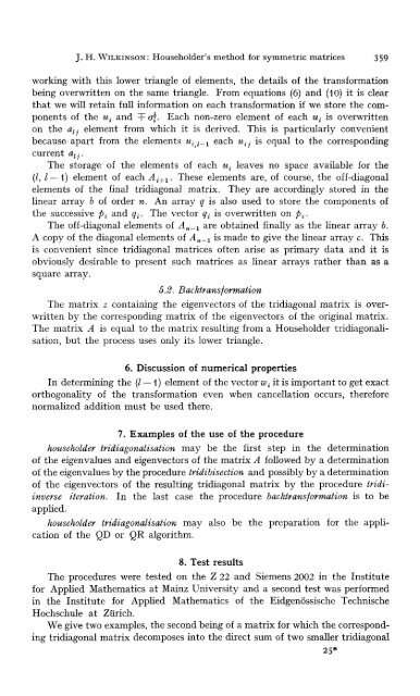 Householder's method for symmetric matrices