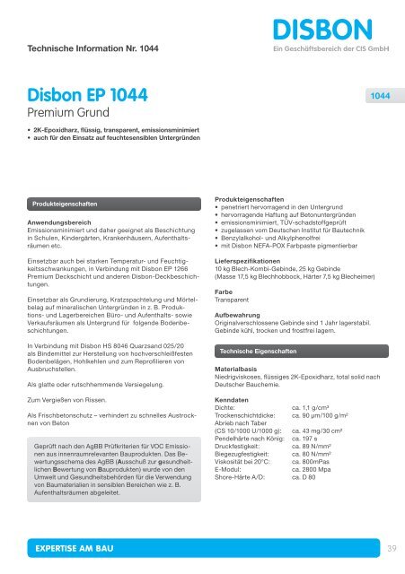 Disbon EP 1044 - Alsecco