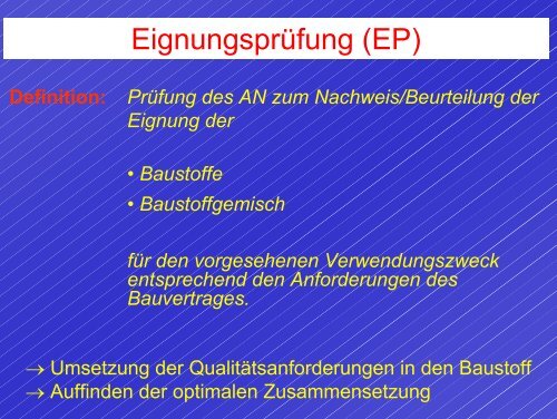 Eignungsprüfung von Asphalt - VSVI-MV